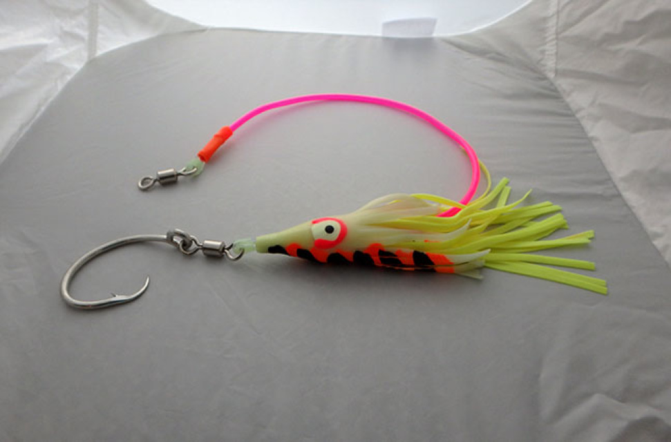 OctoSquid Leader with Scent Tube UV/Glow Prawn